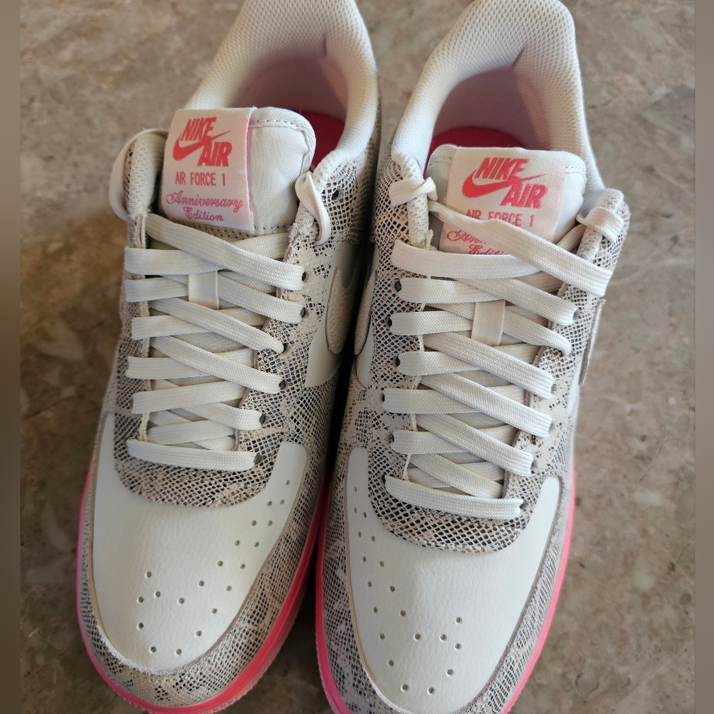 Nike air force 1 low our Force 1 snakeskin shoespink #DV1031-030 women size 10.5 - Picture 12 of 13